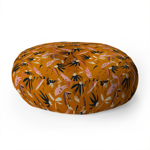 Holli Zollinger ADOBO GARDEN OCHRE Floor Pillow Round