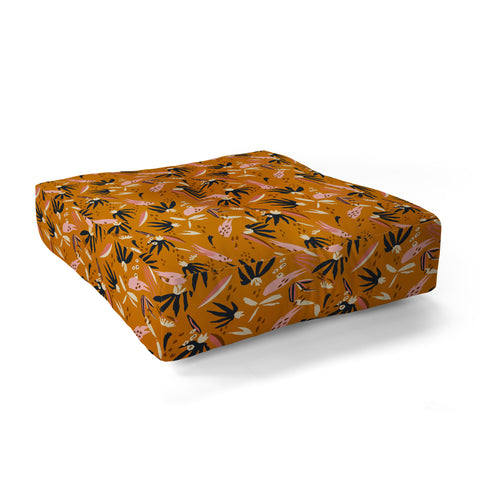 Holli Zollinger ADOBO GARDEN OCHRE Floor Pillow Square