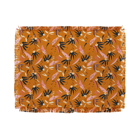 Holli Zollinger ADOBO GARDEN OCHRE Throw Blanket
