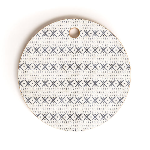 Holli Zollinger ADOBO MUDCLOTH Cutting Board Round