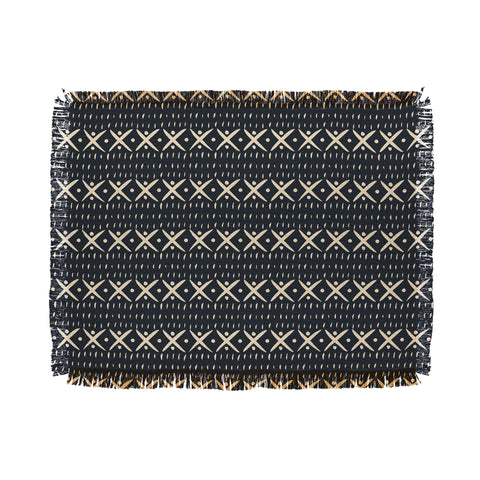 Holli Zollinger ADOBO MUDCLOTH DARK Throw Blanket