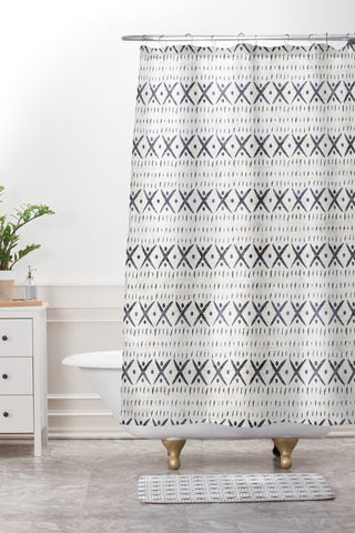 Holli Zollinger ADOBO MUDCLOTH Shower Curtain And Mat