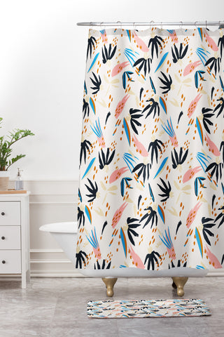 Holli Zollinger ADOBO MULTI Shower Curtain And Mat