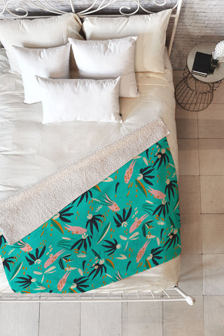 Holli Zollinger ADOBO OCEAN Fleece Throw Blanket