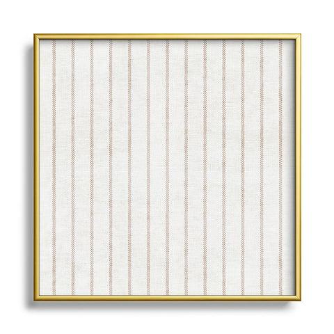 Holli Zollinger AEGEAN SIMPLE TICKING STRIPE Metal Square Framed Art Print