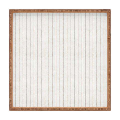 Holli Zollinger AEGEAN SIMPLE TICKING STRIPE Square Tray