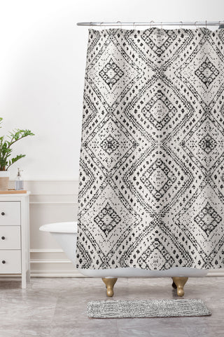 Holli Zollinger ALMHA BLACK Shower Curtain And Mat