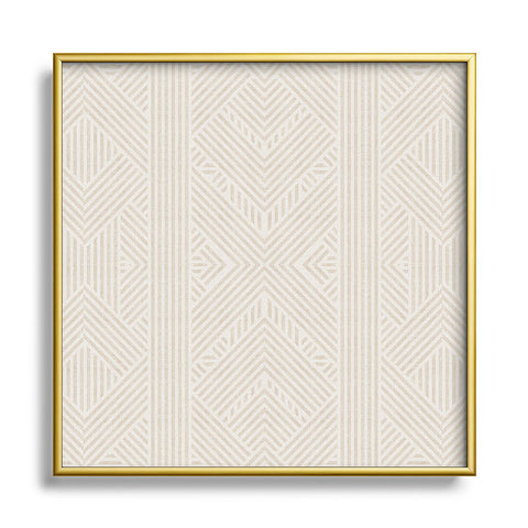Holli Zollinger AMAI BEIGE Metal Square Framed Art Print
