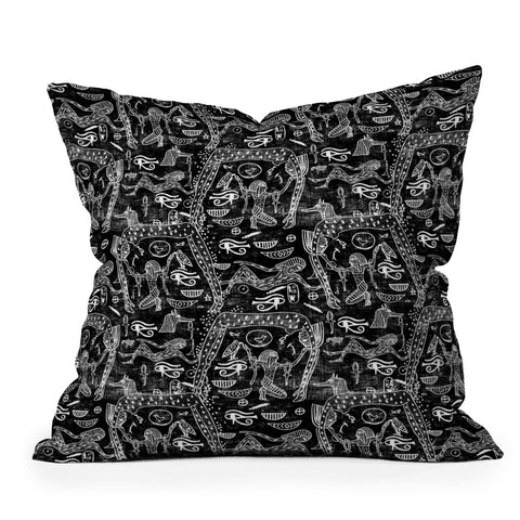 Holli Zollinger Ankh Midnight Throw Pillow