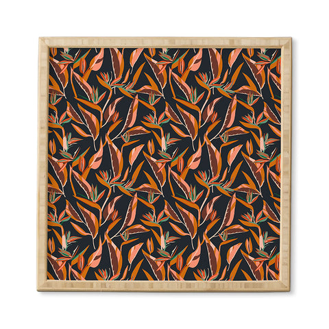 Holli Zollinger ANTHOLOGY OF PATTERN ELLE BIRD OF PARADISE DARK Framed Wall Art