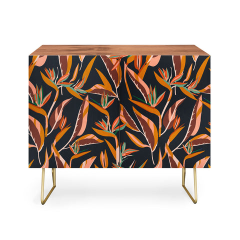 Holli Zollinger ANTHOLOGY OF PATTERN ELLE BIRD OF PARADISE DARK Credenza