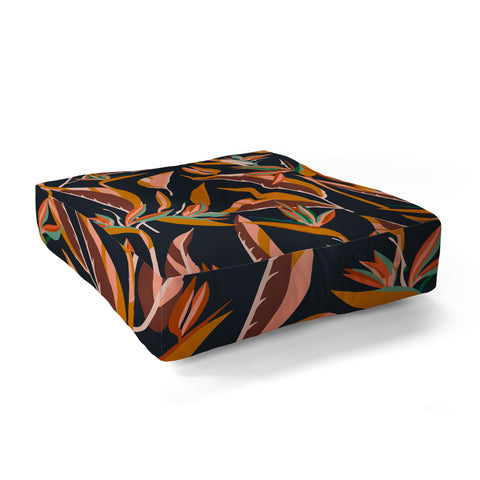 Holli Zollinger ANTHOLOGY OF PATTERN ELLE BIRD OF PARADISE DARK Floor Pillow Square