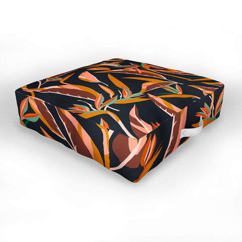 Holli Zollinger ANTHOLOGY OF PATTERN ELLE BIRD OF PARADISE DARK Outdoor Floor Cushion