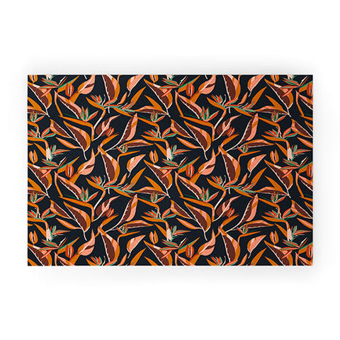 Holli Zollinger ANTHOLOGY OF PATTERN ELLE BIRD OF PARADISE DARK Welcome Mat