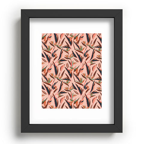 Holli Zollinger ANTHOLOGY OF PATTERN ELLE BIRD OF PARADISE PINK Recessed Framing Rectangle