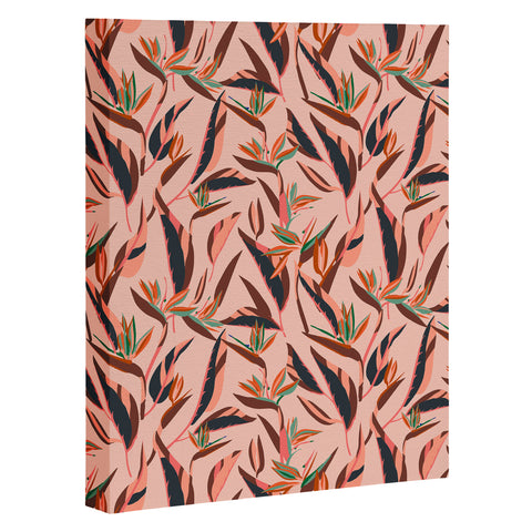 Holli Zollinger ANTHOLOGY OF PATTERN ELLE BIRD OF PARADISE PINK Art Canvas