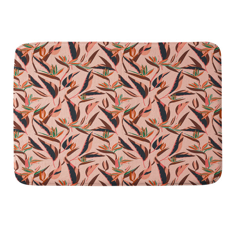 Holli Zollinger ANTHOLOGY OF PATTERN ELLE BIRD OF PARADISE PINK Memory Foam Bath Mat