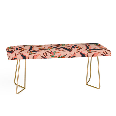 Holli Zollinger ANTHOLOGY OF PATTERN ELLE BIRD OF PARADISE PINK Bench