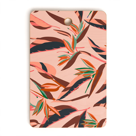 Holli Zollinger ANTHOLOGY OF PATTERN ELLE BIRD OF PARADISE PINK Cutting Board Rectangle