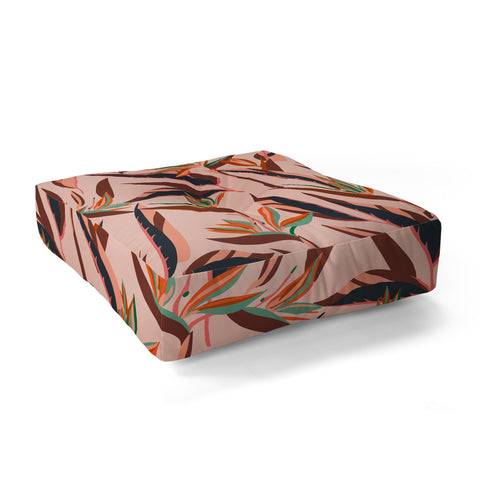 Holli Zollinger ANTHOLOGY OF PATTERN ELLE BIRD OF PARADISE PINK Floor Pillow Square