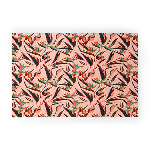 Holli Zollinger ANTHOLOGY OF PATTERN ELLE BIRD OF PARADISE PINK Welcome Mat