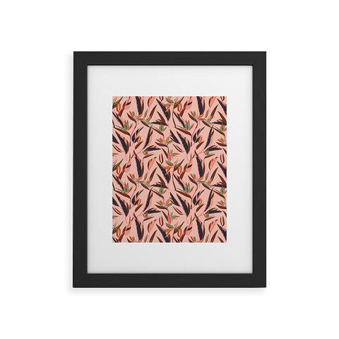 Holli Zollinger ANTHOLOGY OF PATTERN ELLE BIRD OF PARADISE PINK Framed Art Print