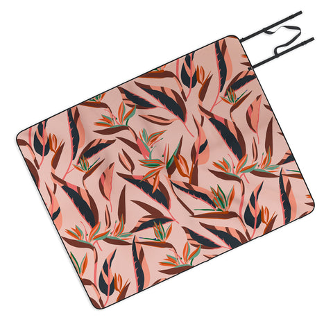 Holli Zollinger ANTHOLOGY OF PATTERN ELLE BIRD OF PARADISE PINK Picnic Blanket
