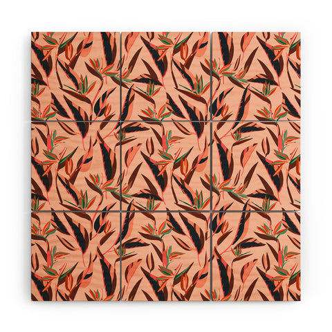 Holli Zollinger ANTHOLOGY OF PATTERN ELLE BIRD OF PARADISE PINK Wood Wall Mural