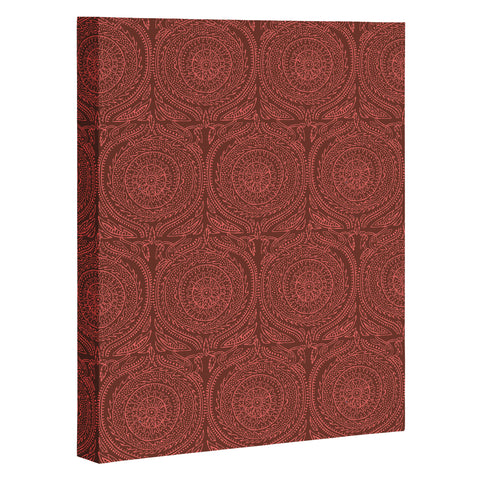 Holli Zollinger ANTHOLOGY OF PATTERN ELLE SUNDIAL MAROON Art Canvas
