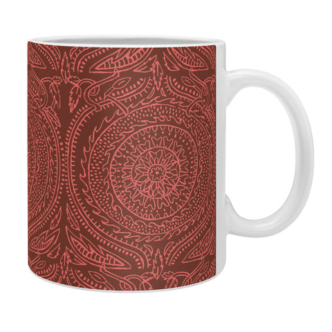 Holli Zollinger ANTHOLOGY OF PATTERN ELLE SUNDIAL MAROON Coffee Mug