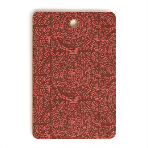 Holli Zollinger ANTHOLOGY OF PATTERN ELLE SUNDIAL MAROON Cutting Board Rectangle