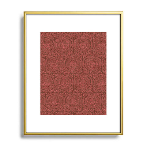 Holli Zollinger ANTHOLOGY OF PATTERN ELLE SUNDIAL MAROON Metal Framed Art Print