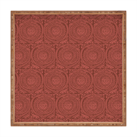 Holli Zollinger ANTHOLOGY OF PATTERN ELLE SUNDIAL MAROON Square Tray