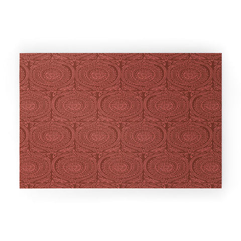 Holli Zollinger ANTHOLOGY OF PATTERN ELLE SUNDIAL MAROON Welcome Mat