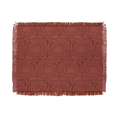 Holli Zollinger ANTHOLOGY OF PATTERN ELLE SUNDIAL MAROON Throw Blanket