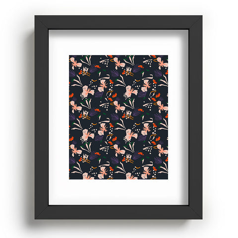 Holli Zollinger ANTHOLOGY OF PATTERN SEVILLE GARDEN BLACK Recessed Framing Rectangle