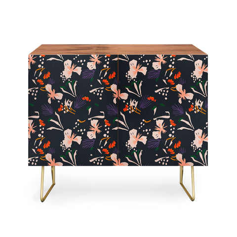 Holli Zollinger ANTHOLOGY OF PATTERN SEVILLE GARDEN BLACK Credenza