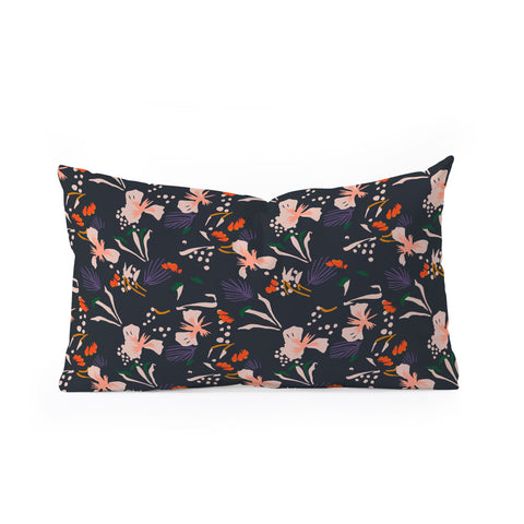 Holli Zollinger ANTHOLOGY OF PATTERN SEVILLE GARDEN BLACK Oblong Throw Pillow