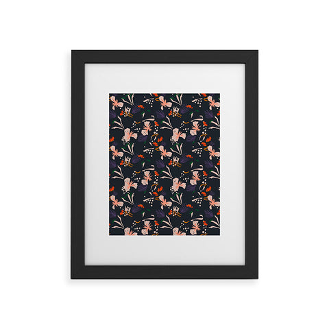 Holli Zollinger ANTHOLOGY OF PATTERN SEVILLE GARDEN BLACK Framed Art Print