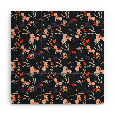 Holli Zollinger ANTHOLOGY OF PATTERN SEVILLE GARDEN BLACK Wood Wall Mural