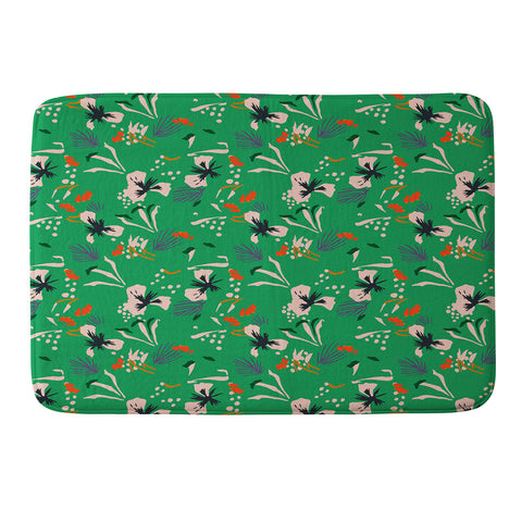 Holli Zollinger ANTHOLOGY OF PATTERN SEVILLE GARDEN GREEN Memory Foam Bath Mat