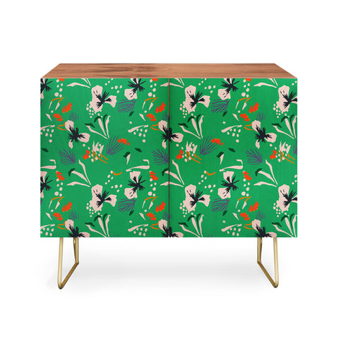 Holli Zollinger ANTHOLOGY OF PATTERN SEVILLE GARDEN GREEN Credenza