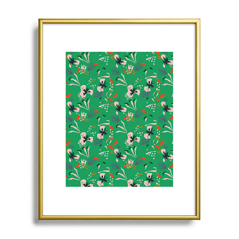Holli Zollinger ANTHOLOGY OF PATTERN SEVILLE GARDEN GREEN Metal Framed Art Print