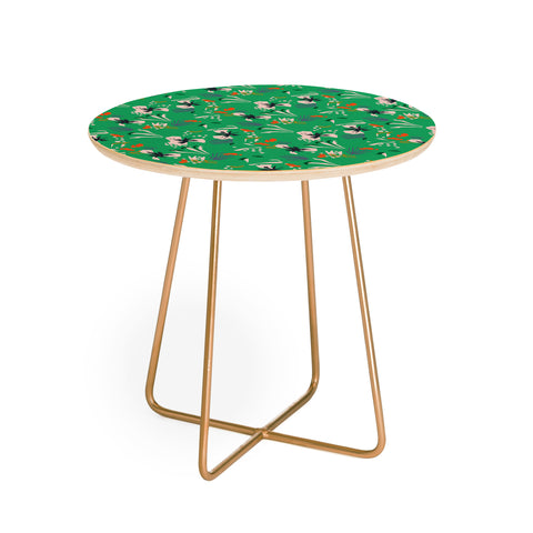Holli Zollinger ANTHOLOGY OF PATTERN SEVILLE GARDEN GREEN Round Side Table