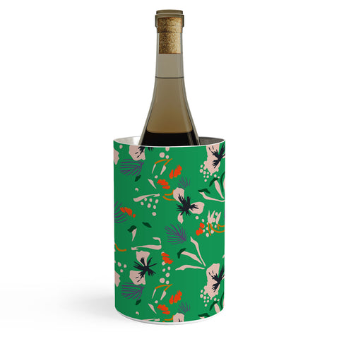 Holli Zollinger ANTHOLOGY OF PATTERN SEVILLE GARDEN GREEN Wine Chiller