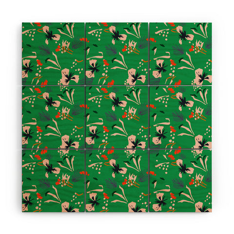Holli Zollinger ANTHOLOGY OF PATTERN SEVILLE GARDEN GREEN Wood Wall Mural