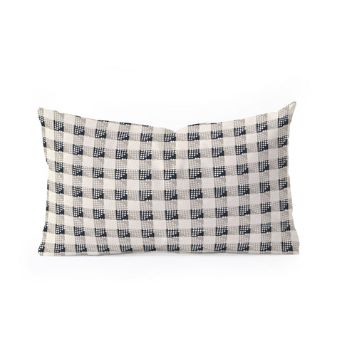 Holli Zollinger ANTHOLOGY OF PATTERN SEVILLE GINGHAM BLACK Oblong Throw Pillow