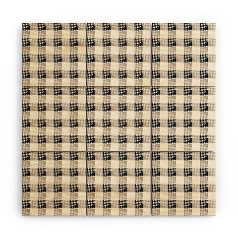 Holli Zollinger ANTHOLOGY OF PATTERN SEVILLE GINGHAM BLACK Wood Wall Mural