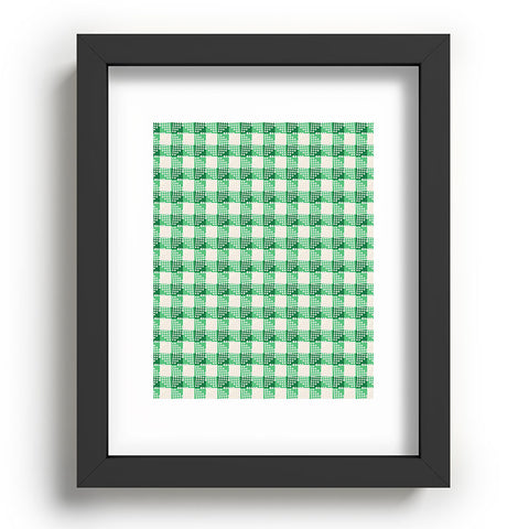 Holli Zollinger ANTHOLOGY OF PATTERN SEVILLE GINGHAM GREEN Recessed Framing Rectangle
