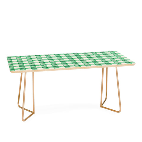 Holli Zollinger ANTHOLOGY OF PATTERN SEVILLE GINGHAM GREEN Coffee Table